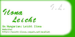 ilona leicht business card